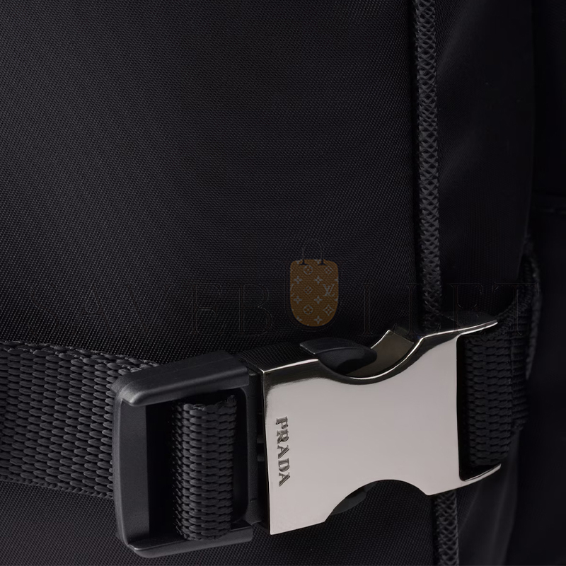 PRADA LARGE RE-NYLON AND SAFFIANO LEATHER SHOULDER BAG 2VH191 (35*22*12cm)